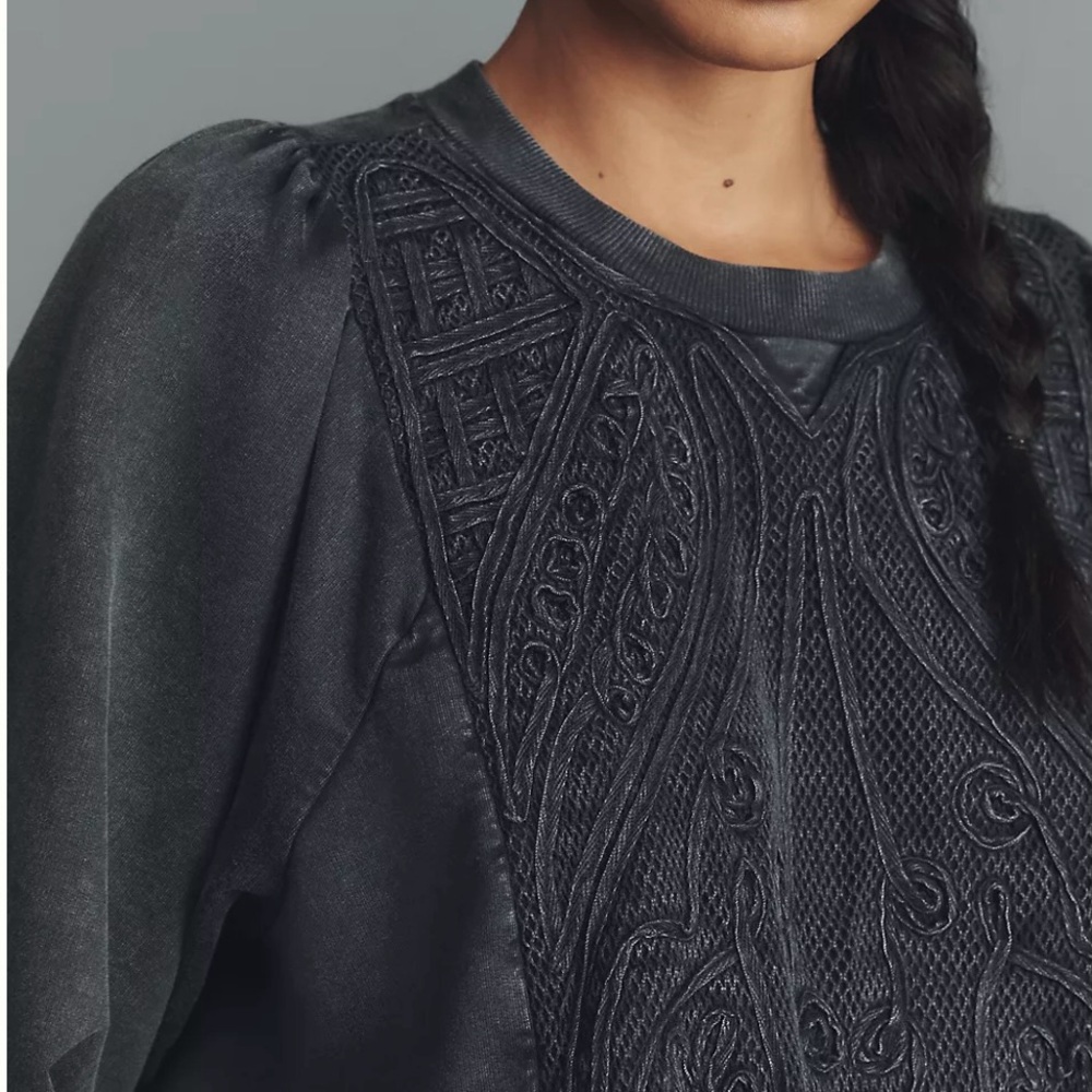 Anthropologie Black Sweatshirt - Picture 3 of 8